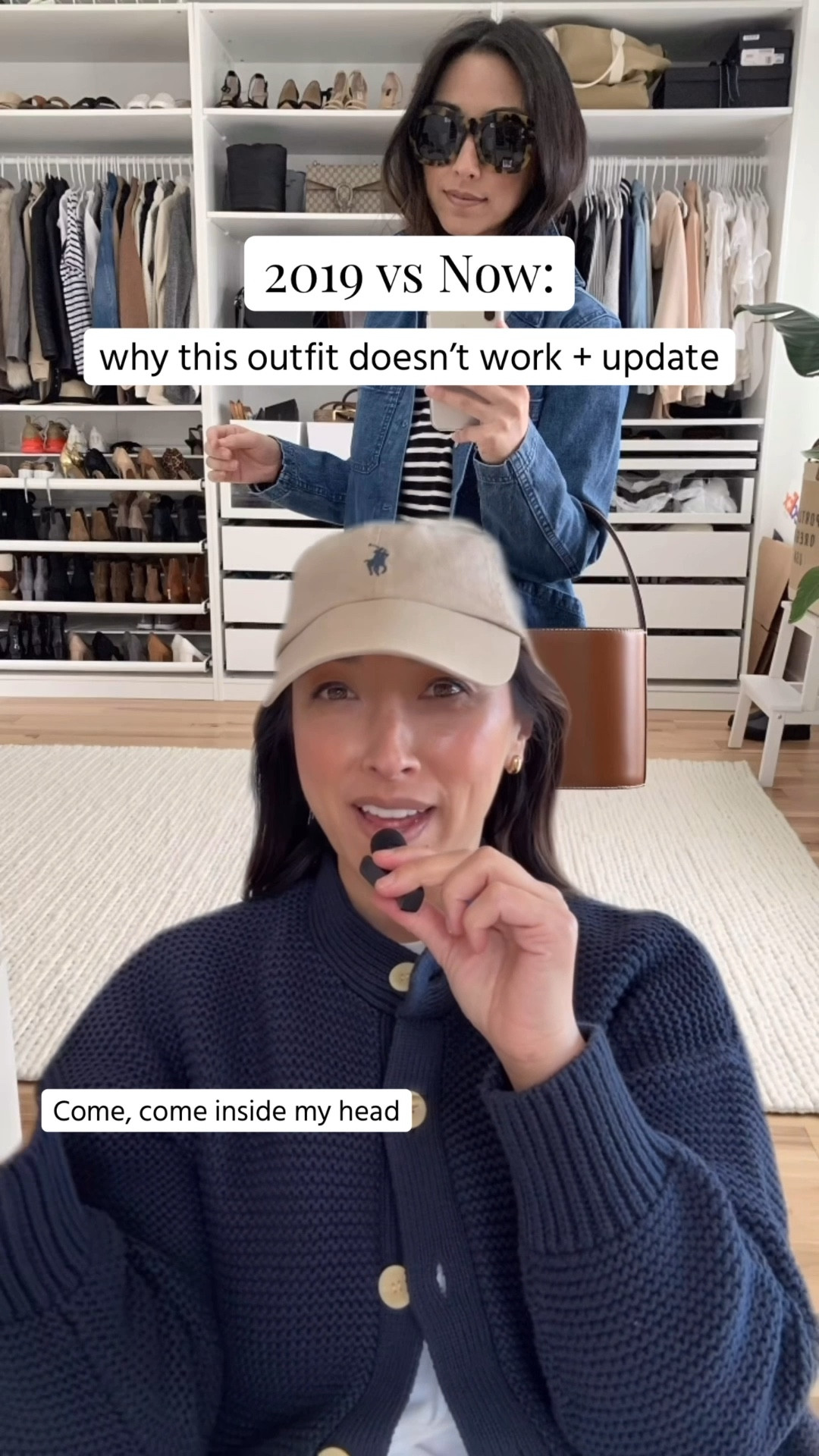 Walking you through how I’m updating an outfit from 2019. 

2 current outfits 

AYR Deep End shirt xs
Everlane cotton sweater xs
Everlane curve jeans 26 - sized up 2 - cut hems 
Staud netted flats 35
J.crew bucket bag

AYR Deep end shirt xs
Everlane Saile 2.0 jeans 25 - cut hems
Everlane flats 5 - old
Liffner bag - old 
Celine sunglasses 

#LTKPetite