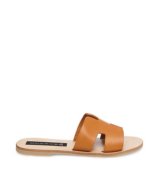 Leather Flat Slip-On Sandal | Steve Madden GREECE | Steve Madden (US)