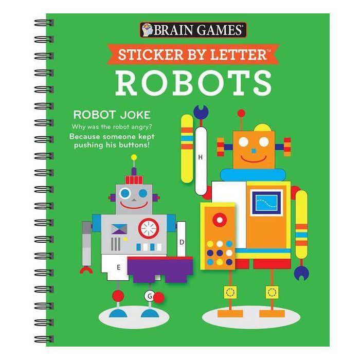 Brain Games - Sticker by Letter: Robots (Sticker Puzzles - Kids Activity Book) - by  Publications... | Target
