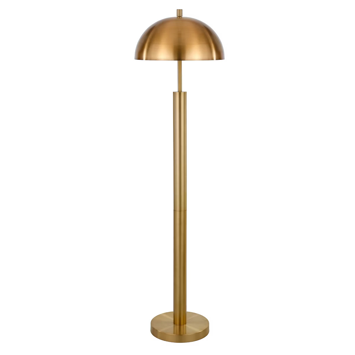 Hudson and Canal 58" Tall Floor Lamp with Metal Shade Brass: Mid-Century Modern, UL Listed, E26 S... | Target
