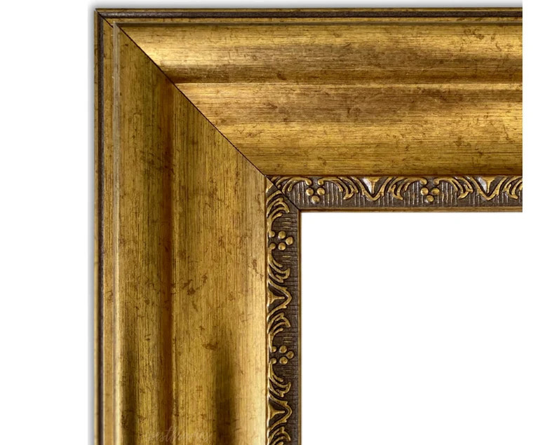 West Frames Stella Modern Vintage Ornate Gold Finish Wall Picture Frame 3" Wide | Etsy (US)