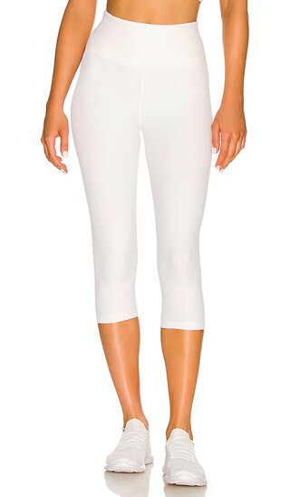 Ribbed Capri in White | Revolve Clothing (Global)