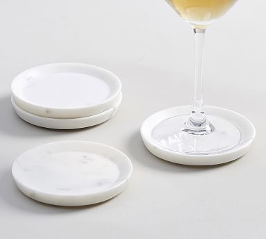 White Marble Coasters - Set of 4 | Pottery Barn (US)