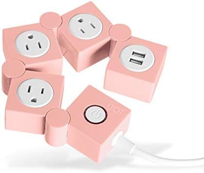 Amazon.com: iJoy Rotating Surge Protector- 3 AC Outlets and 2 USB Charging Ports with 5 Ft Extens... | Amazon (US)