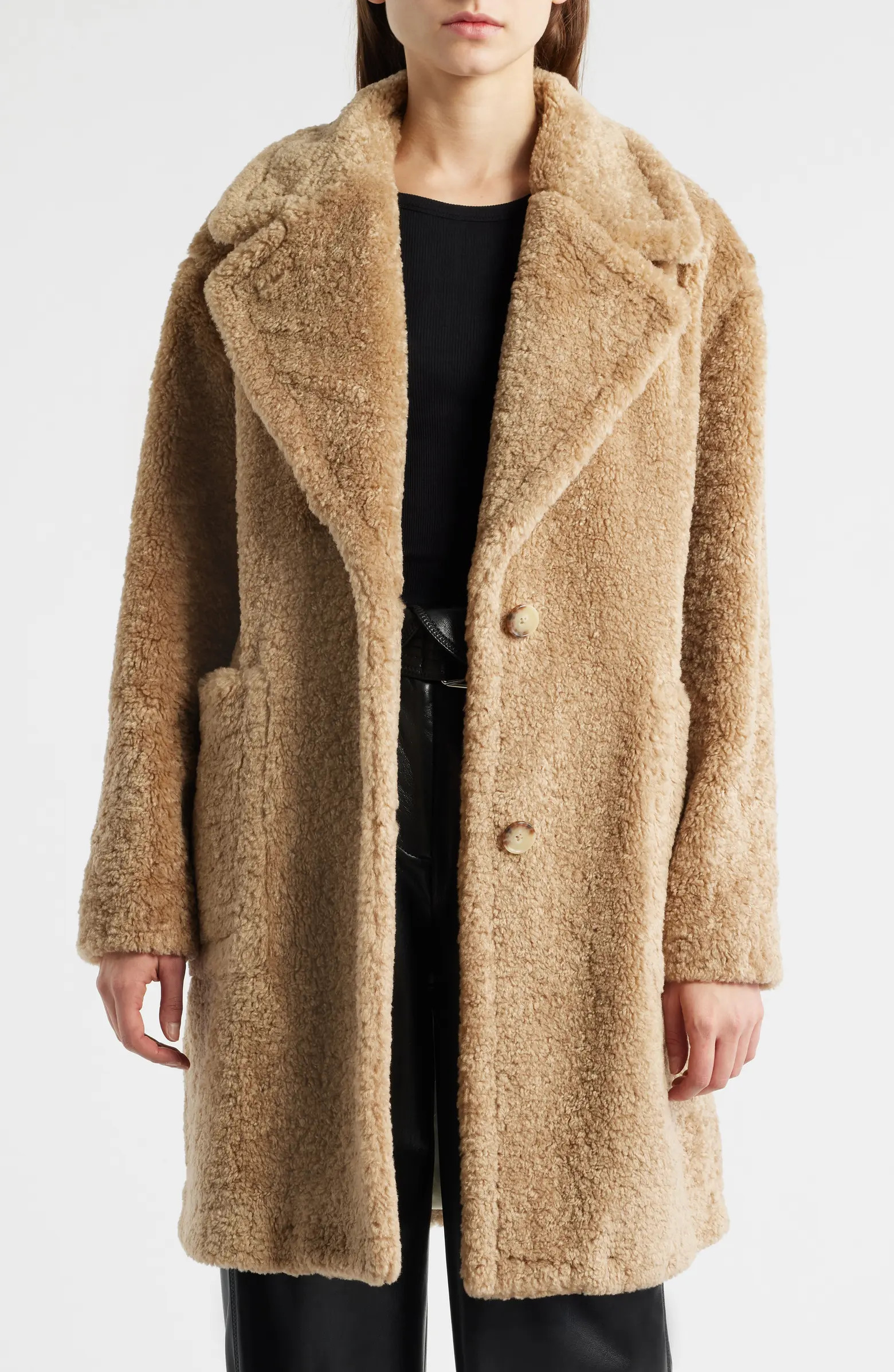 BOSS Orange Catedy Faux Shearling Coat | Nordstrom | Nordstrom