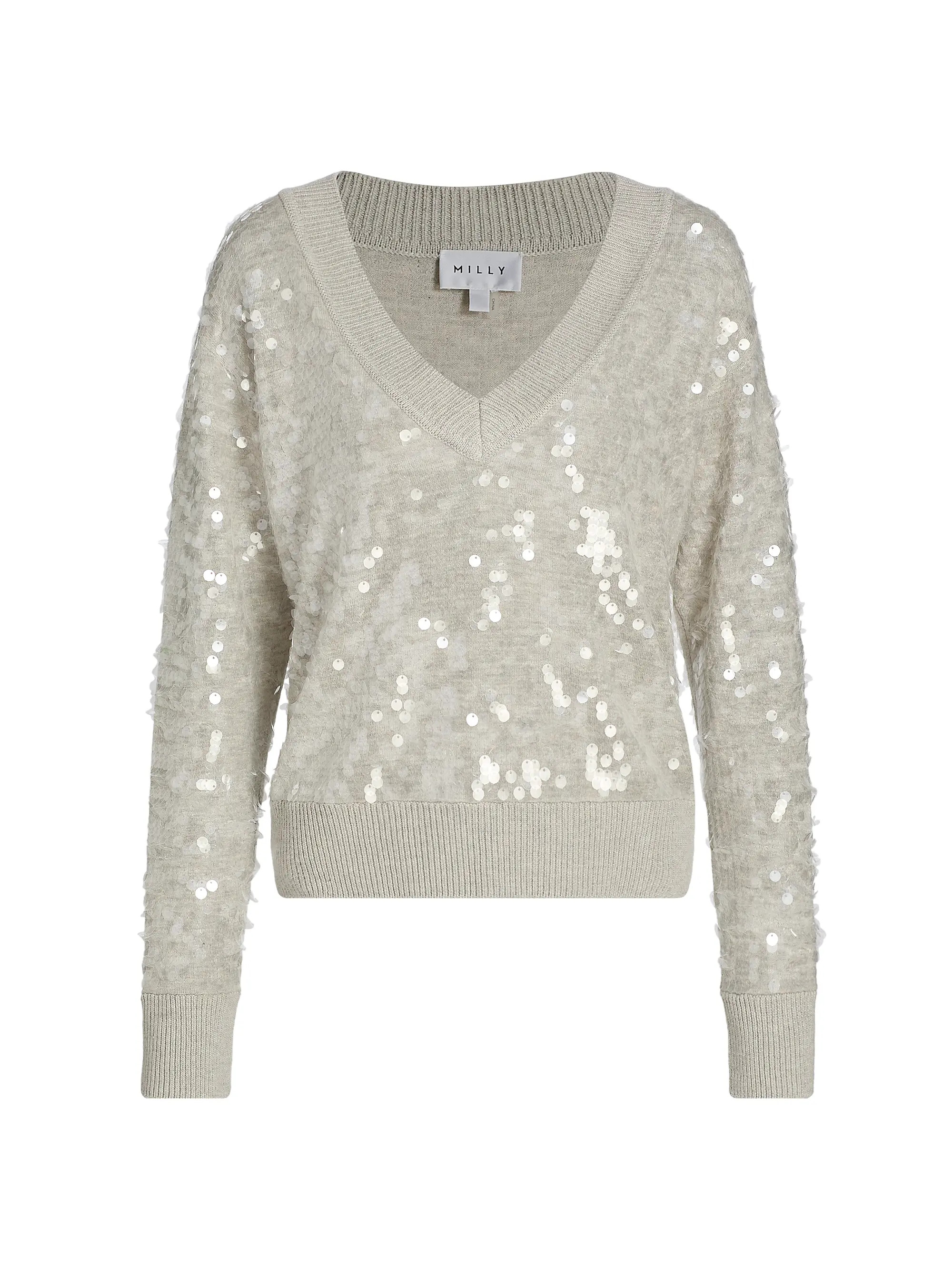 Ilaria Sequined Cotton-Blend Sweater | Saks Fifth Avenue