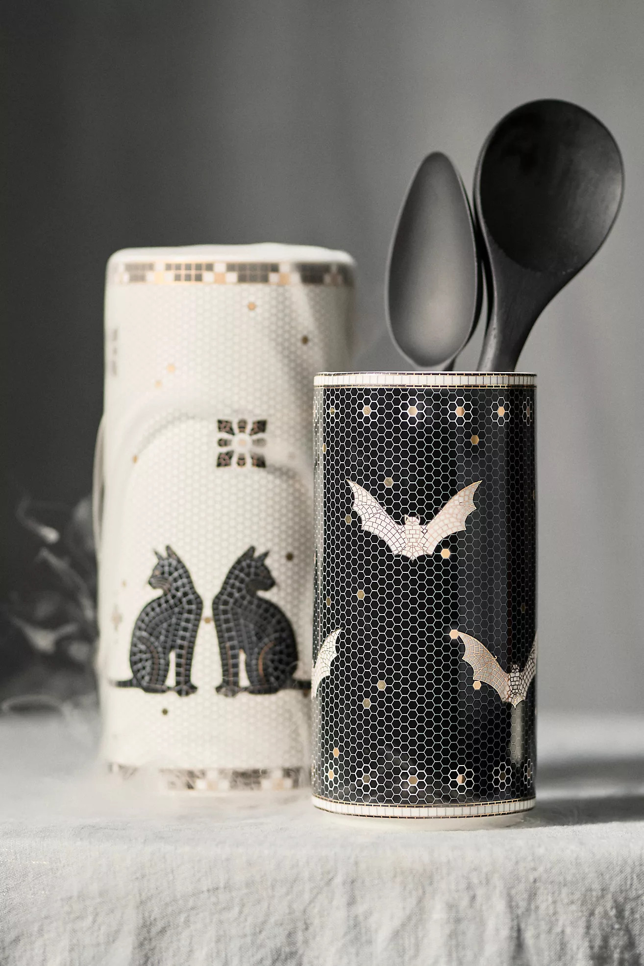 The Bistro Tile Stoneware Vase: Halloween Edition | Anthropologie (US)