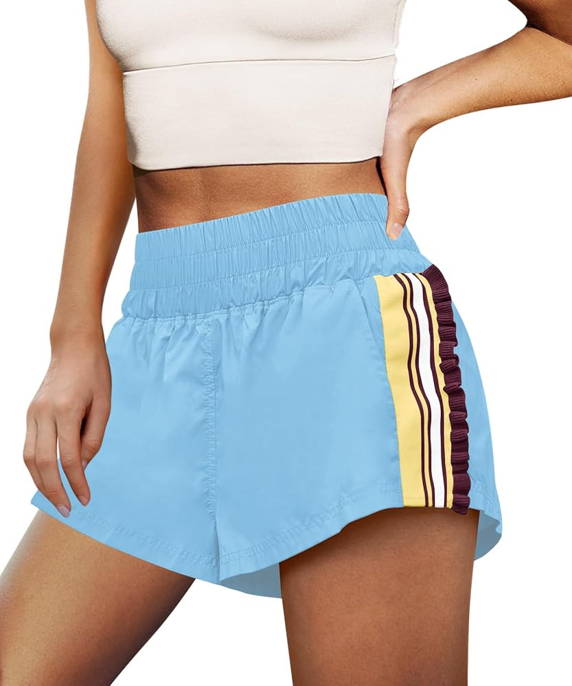 LAMISSCHE Womens Running Shorts Athletic High Waisted Biker Shorts | Amazon (US)