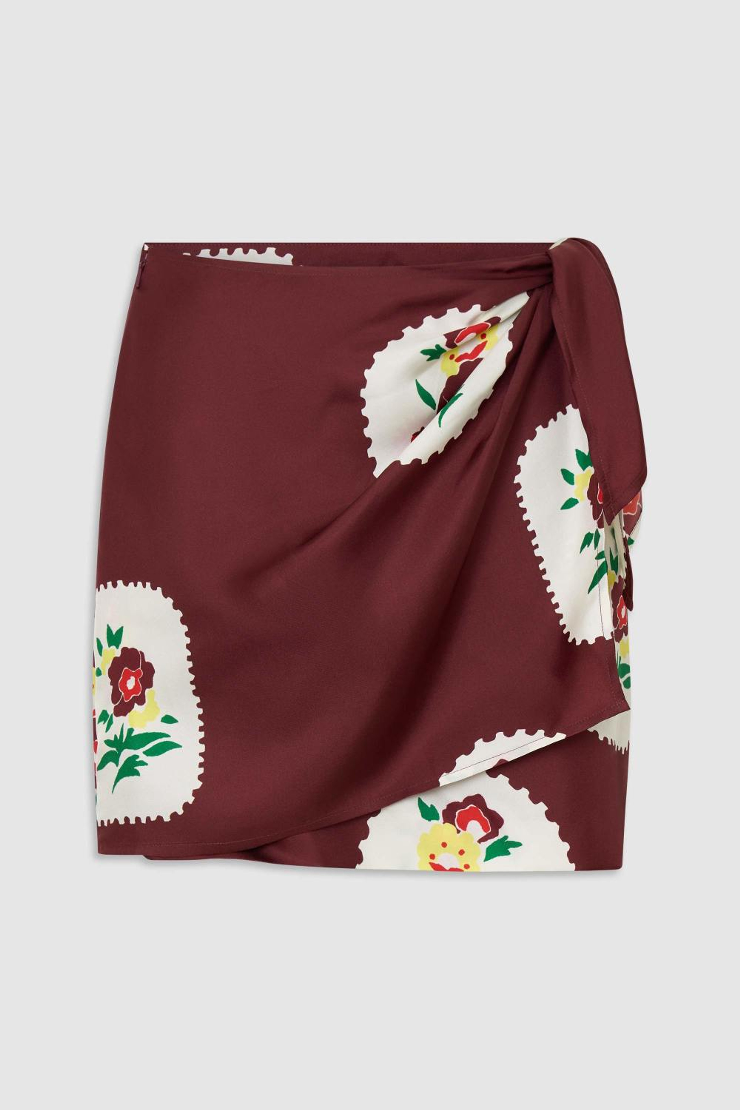 FOLK DOILIE SARONG SKIRT Burgundy | Oroton