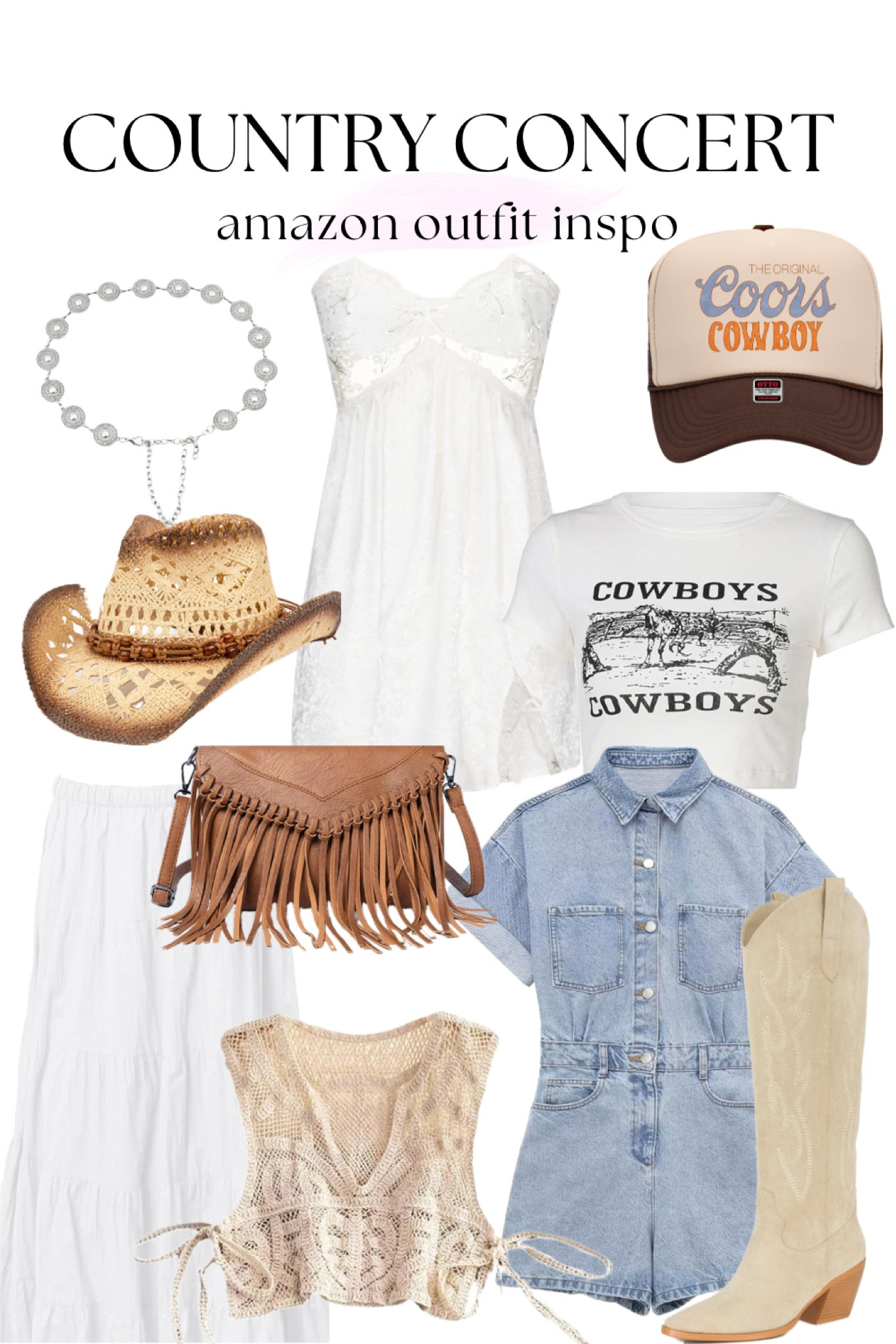 Country concert outfit inspo on Amazon!


Summer outfit, summer fashion, summer outfit inspo, denim dress, denim outfit, western chic, coastal cowgirl, cowgirl chic, ootd, outfit inspo, outfit ideas, wildrag outfit, cowgirl boots, cowgirl boots outfit, briley king fashion, boho cowgirl, boho western, boho fashion, western fashion, amazon fashion, amazon finds, concert outfit, summer concert outfit, neutral, Zach Bryan, Morgan wallen

#LTKfindsunder50 #LTKFestival #LTKparties