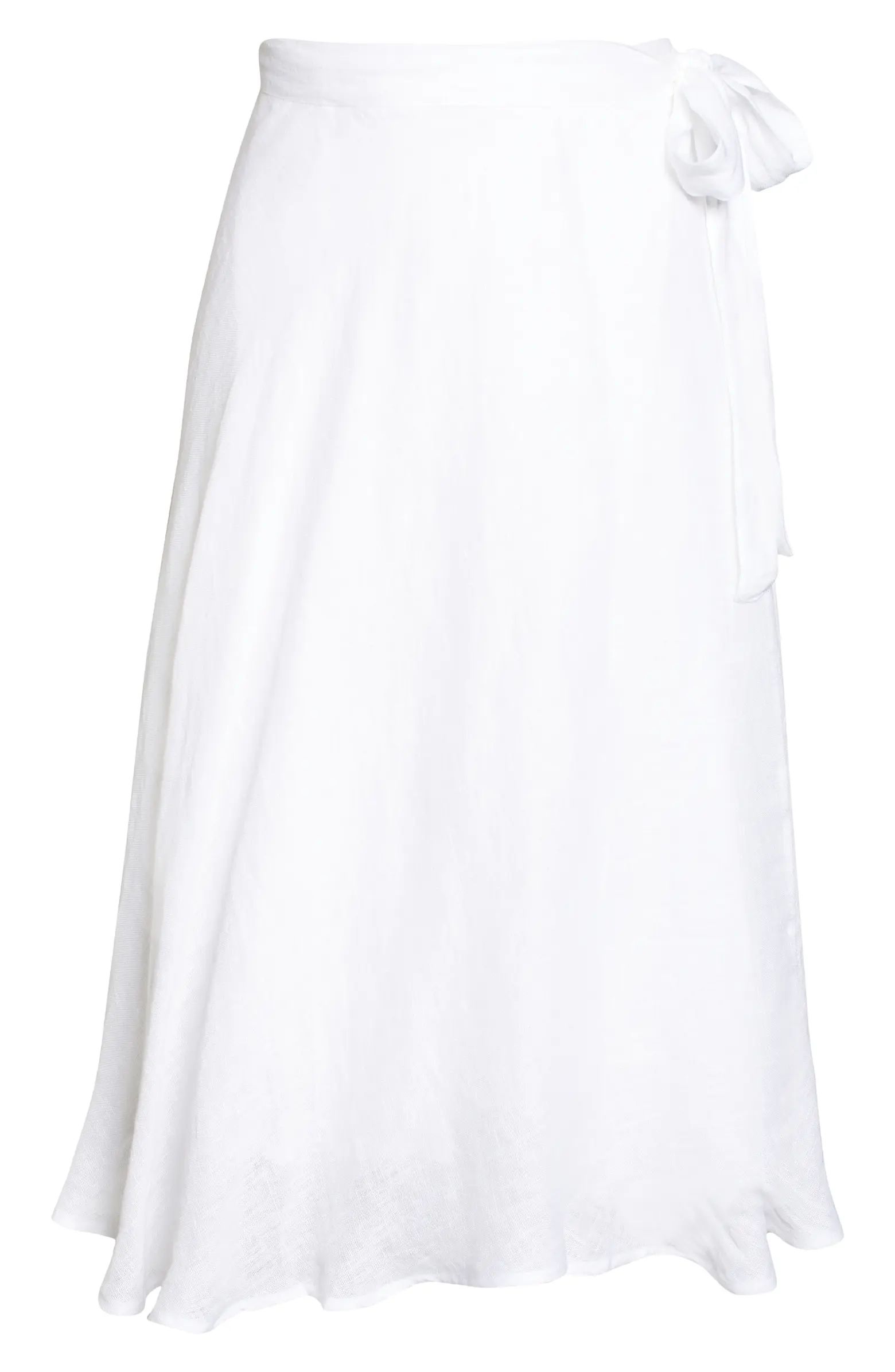Lana Linen Cover-Up Wrap Midi Skirt | Nordstrom