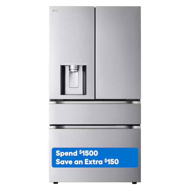 LG 28.6-cu ft 4-Door Smart French Door Refrigerator with Dual Ice Maker, Water and Ice Dispenser ... | Lowe's
