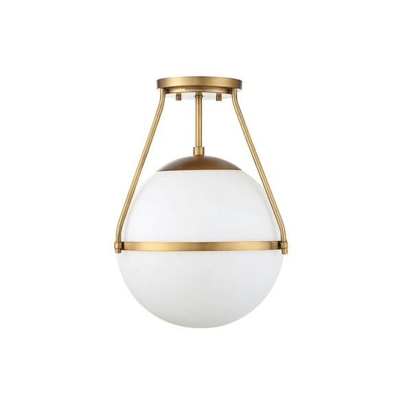 Carson Carrington Henningsvaer 1-light Semi-flush Mount Fixture - Natural Finish/Brass Finish | Bed Bath & Beyond