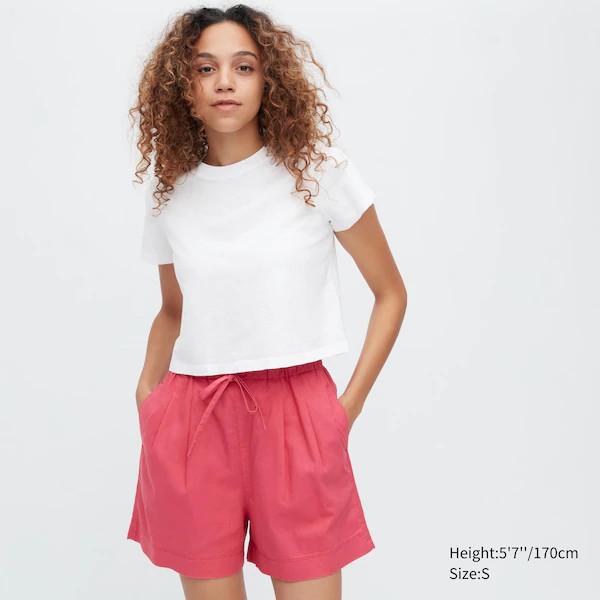 Slub Jersey Cropped Short-Sleeve T-Shirt | UNIQLO (US)