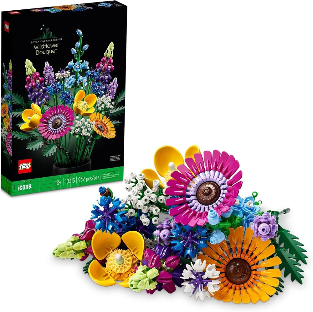 LEGO Icons Wildflower Bouquet Botanical Collection Building Set for Adults, Valentine Décor for ... | Amazon (US)