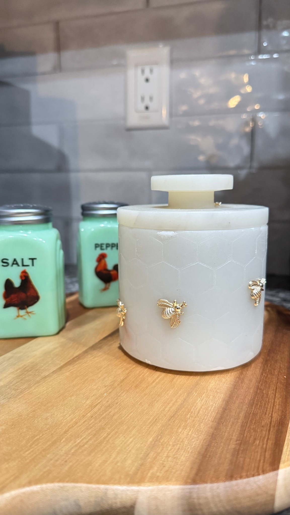 My favorite little luxury in the kitchen 🤍 The Williams Sonoma honeycomb marble butter keeper keeps butter perfectly soft and looks pretty on the counter. 

#LTKHome #LTKfoodie #LTKWedding