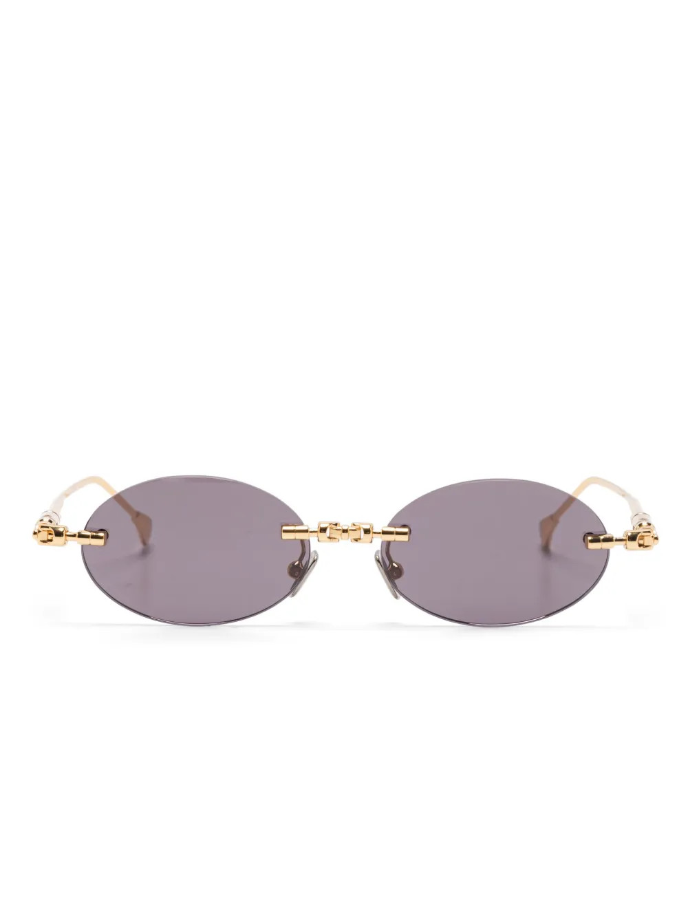 Kuboraum oval-frame Sunglasses | Gold | FARFETCH RO | Farfetch Global