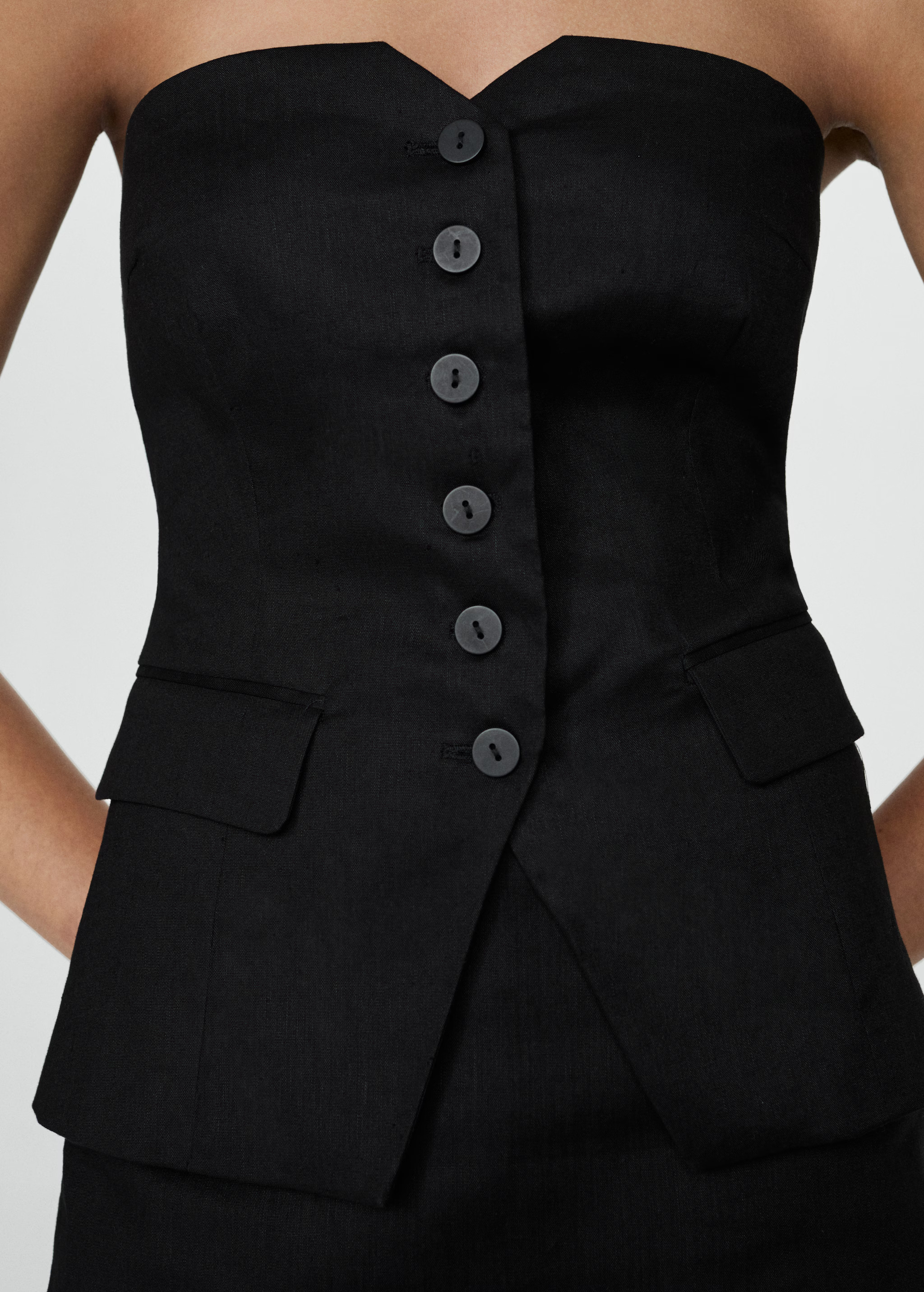 Off-shoulder top with buttons | MANGO (UK)