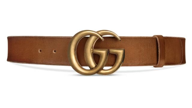 Leather belt with Double G buckle | Gucci (US)