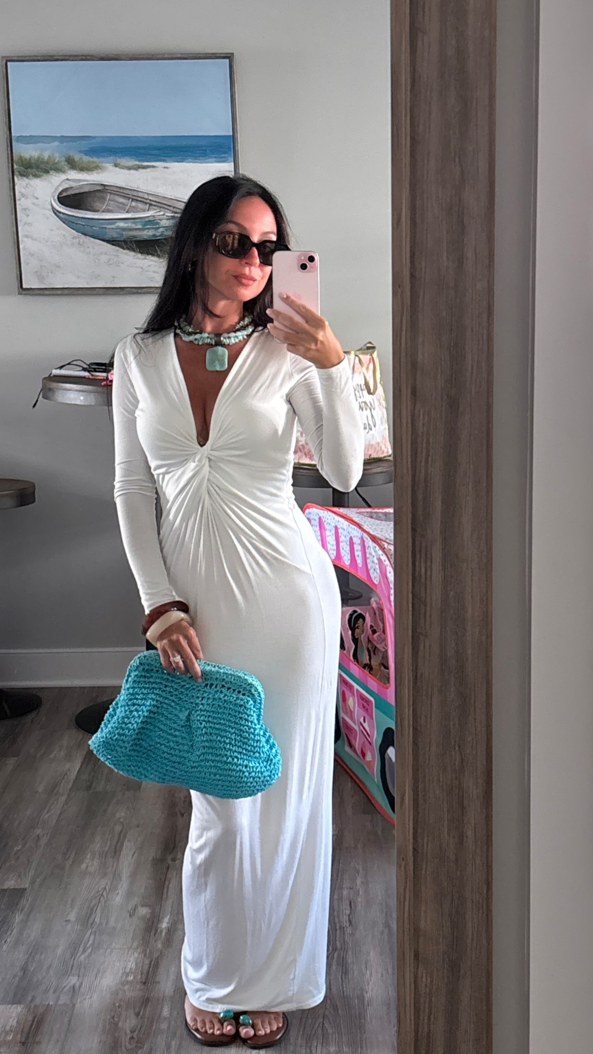 Gorgeous white maxi. A capsule piece that never truly goes out of style. #maxidress #weddinglook #bridal #casualbride #turquoise  

#LTKFindsUnder50 #LTKStyleTip #LTKTravel