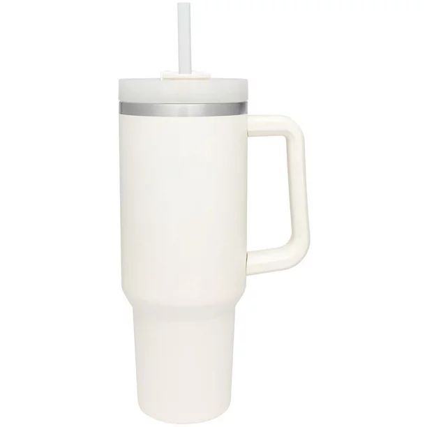 Reusable Vacuum Quencher Tumbler with Straw, Leak Resistant Lid, Insulated Cup, Maintains Heat Co... | Walmart (US)
