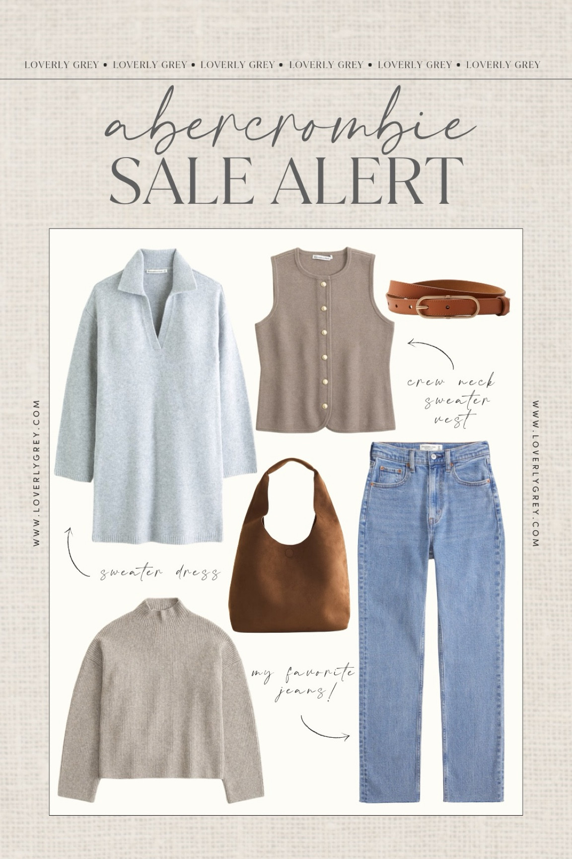 These Abercrombie pieces are currently on sale! You can use my code: AFLOVERLY for $$ off! 



Loverly grey, sale, Abercrombie, sweaters, fall outfit, jeans, denim 

#LTKStyleTip #LTKSaleAlert #LTKSeasonal