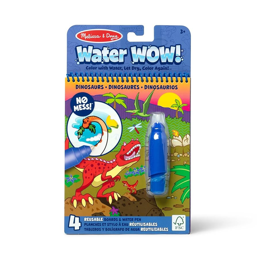Melissa & Doug On The Go Water Wow! Reusable Water-Reveal Activity Pad – Dinosaurs | Amazon (US)