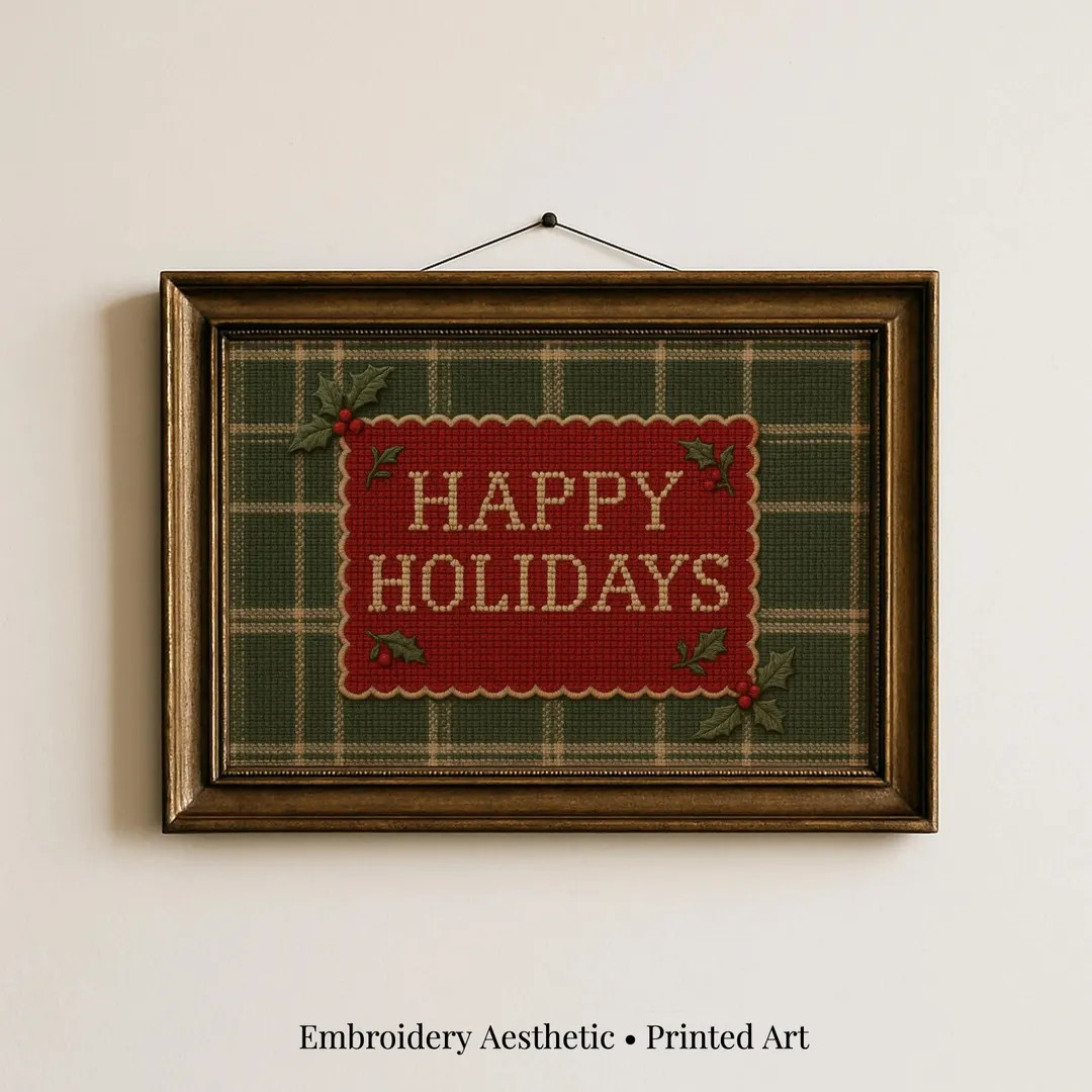 Christmas Decor ∙ Farmhouse Christmas Decorating Print, Framed or Canvas - Etsy | Etsy (US)