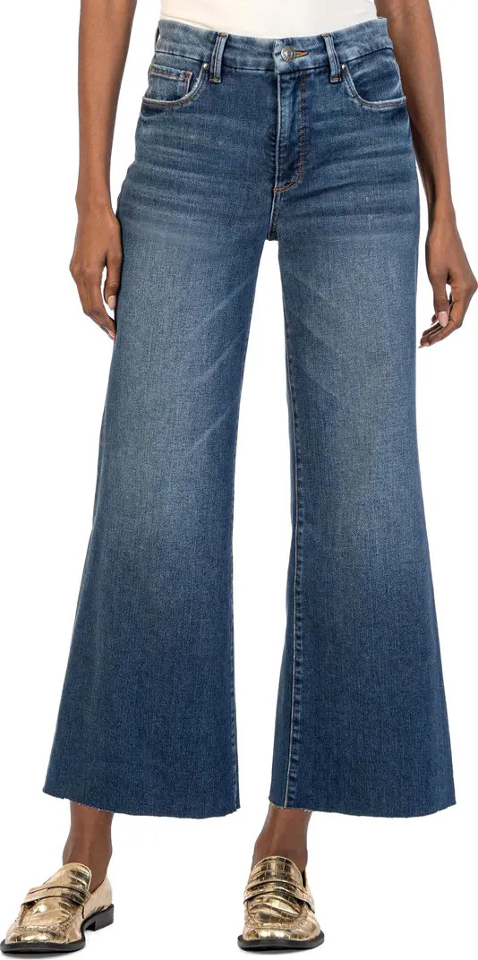 Meg Fab Ab Raw Hem Ankle Wide Leg Jeans | Nordstrom