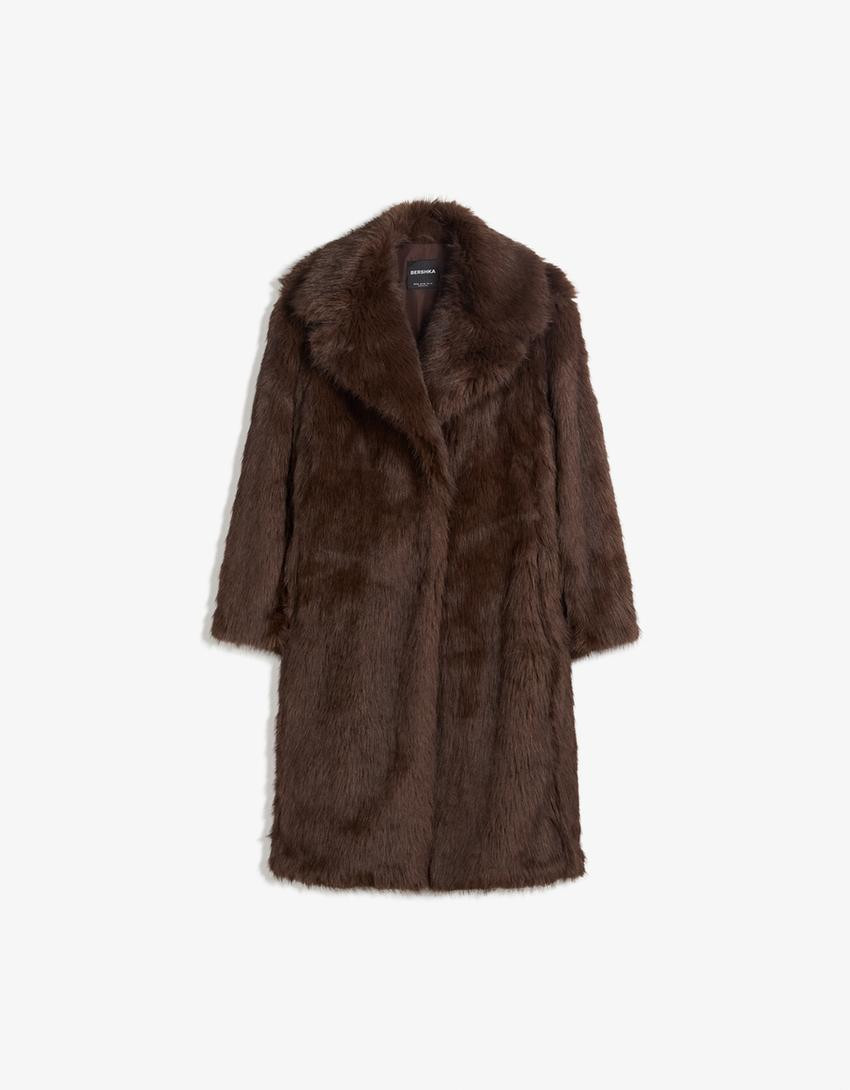 Long faux fur coat - #bershkastyle - Women | Bershka GB