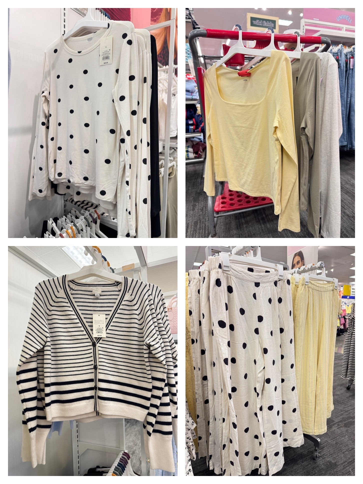 I got the polka dot pants but sadly they are not available online yet. When they finally list them online I will link them. 
#target 