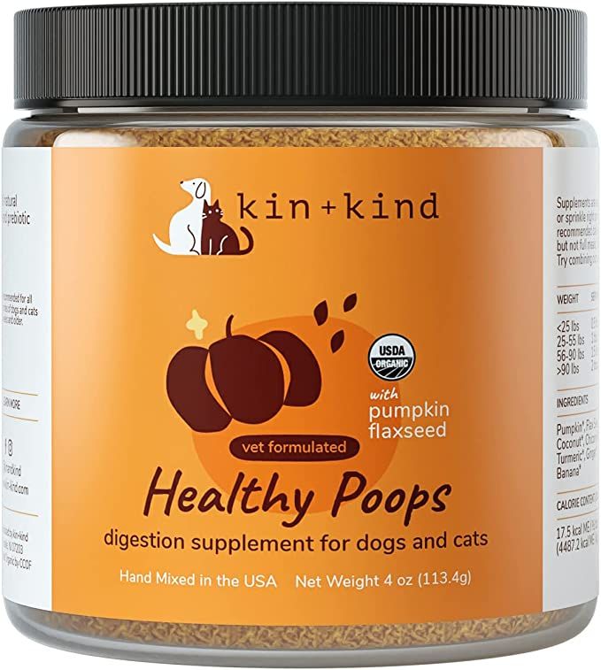 kin+kind Organic Pumpkin Powder for Dogs & Cats for Healthy Poop - Made in USA - Natural Cat/Dog ... | Amazon (US)