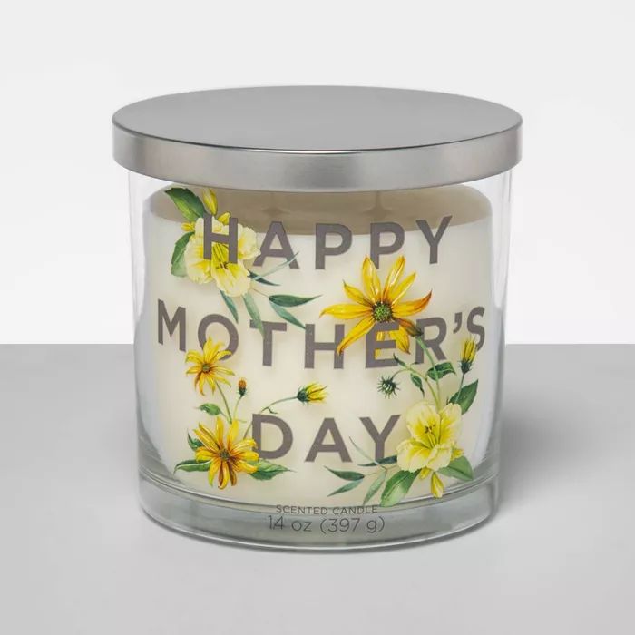 14oz Mother's Day Decal Glass Jar 2-Wick Candle - Opalhouse™ | Target