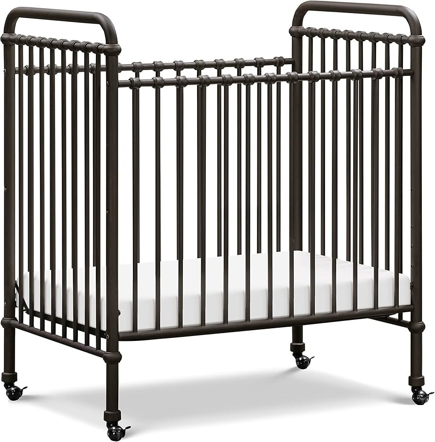 NAMESAKE Abigail 3-in-1 Convertible Mini Metal Crib in Vintage Iron, Greenguard Gold Certified | Amazon (US)