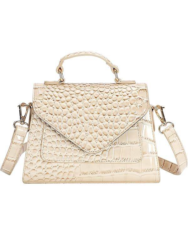 FAMYPAL Crocodile Crossbody Shoulder Bags for Women, Small Trendy Purse for Phone, Womens ... | Amazon (US)