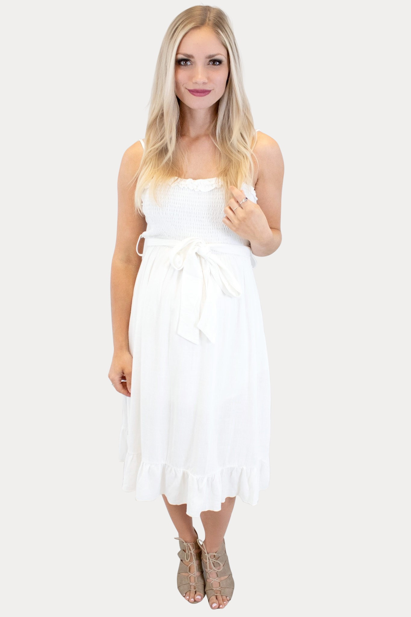 Maternity Dress with a Tied Bow - Sexy Mama Maternity | Sexy Mama Maternity