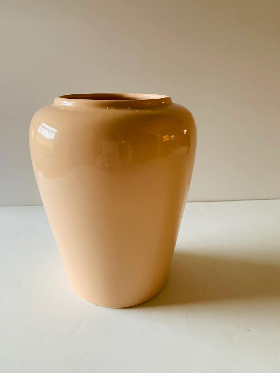 PRICE DROP Vintage 80s Ceramic Medium Size Peach Color Modern - Etsy | Etsy (US)