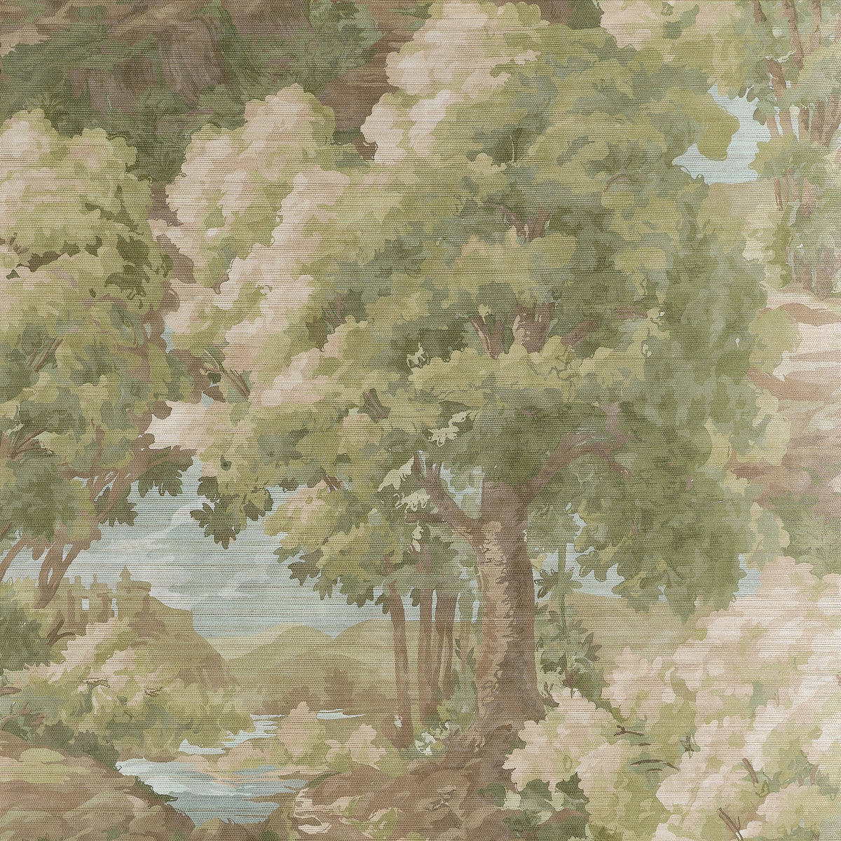 Thibaut Woodland Clearing Green Wallpaper | DecoratorsBest