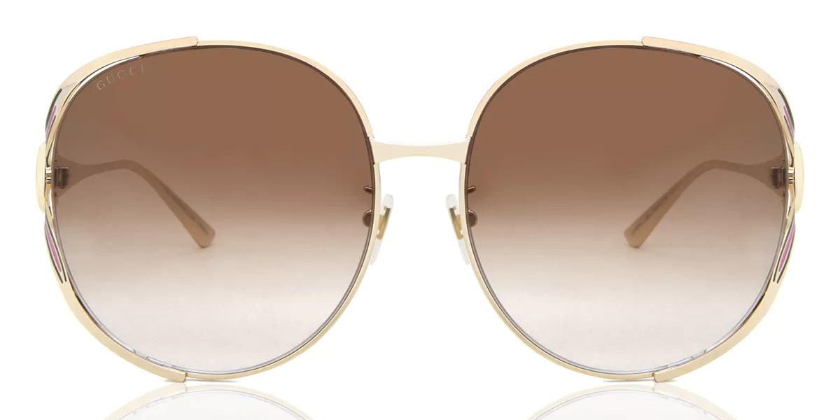 Gucci GG0225S 007 Women’s Sunglasses Gold Size 63 - Free RX Lenses | SmartBuyGlasses Global