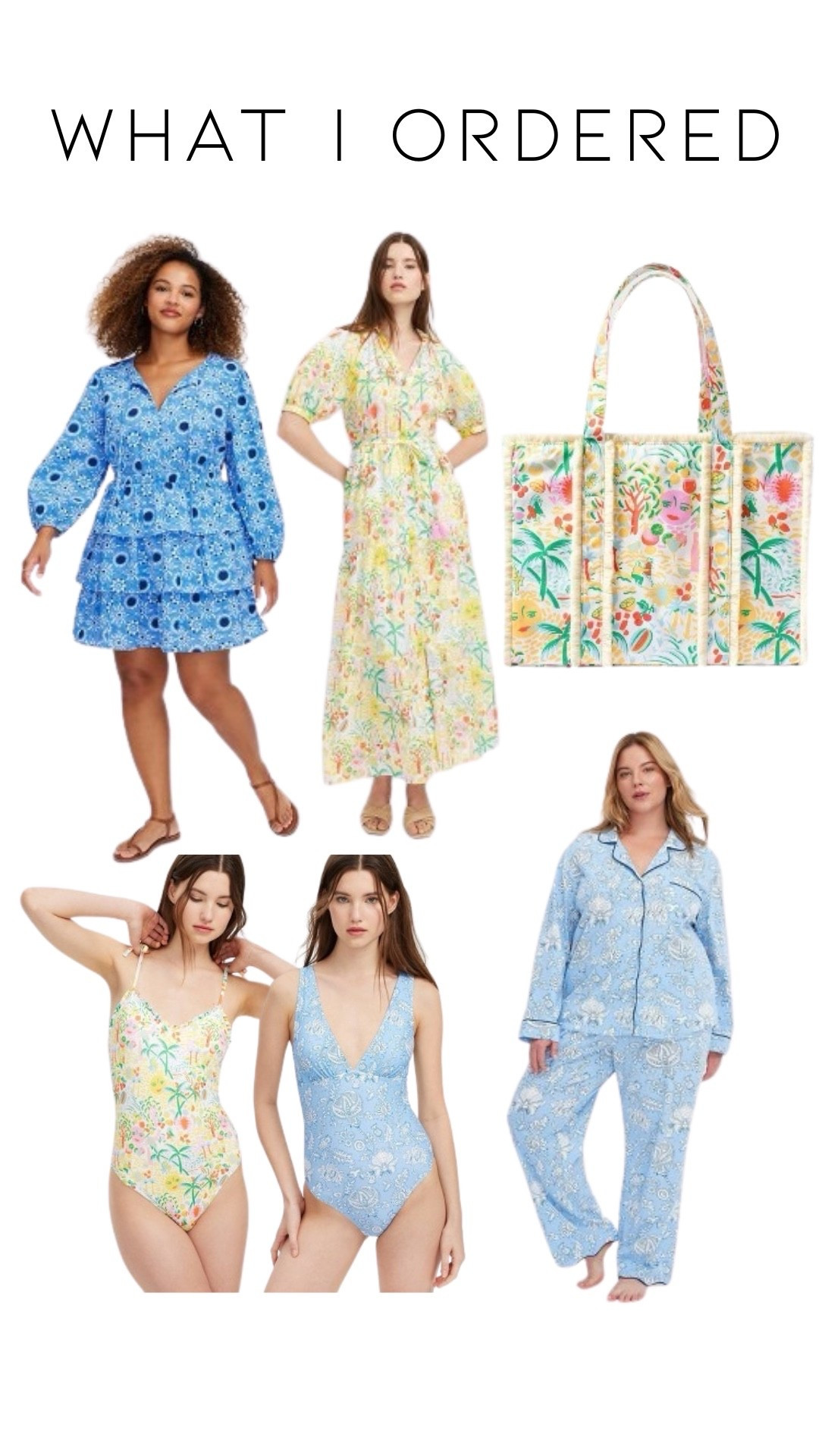 What I ordered from the target roller rabbit collaboration. Many of the items are already sold out because of the popularity of the line. ♥️￼

#LTKTravel #LTKMidsize #LTKSwim