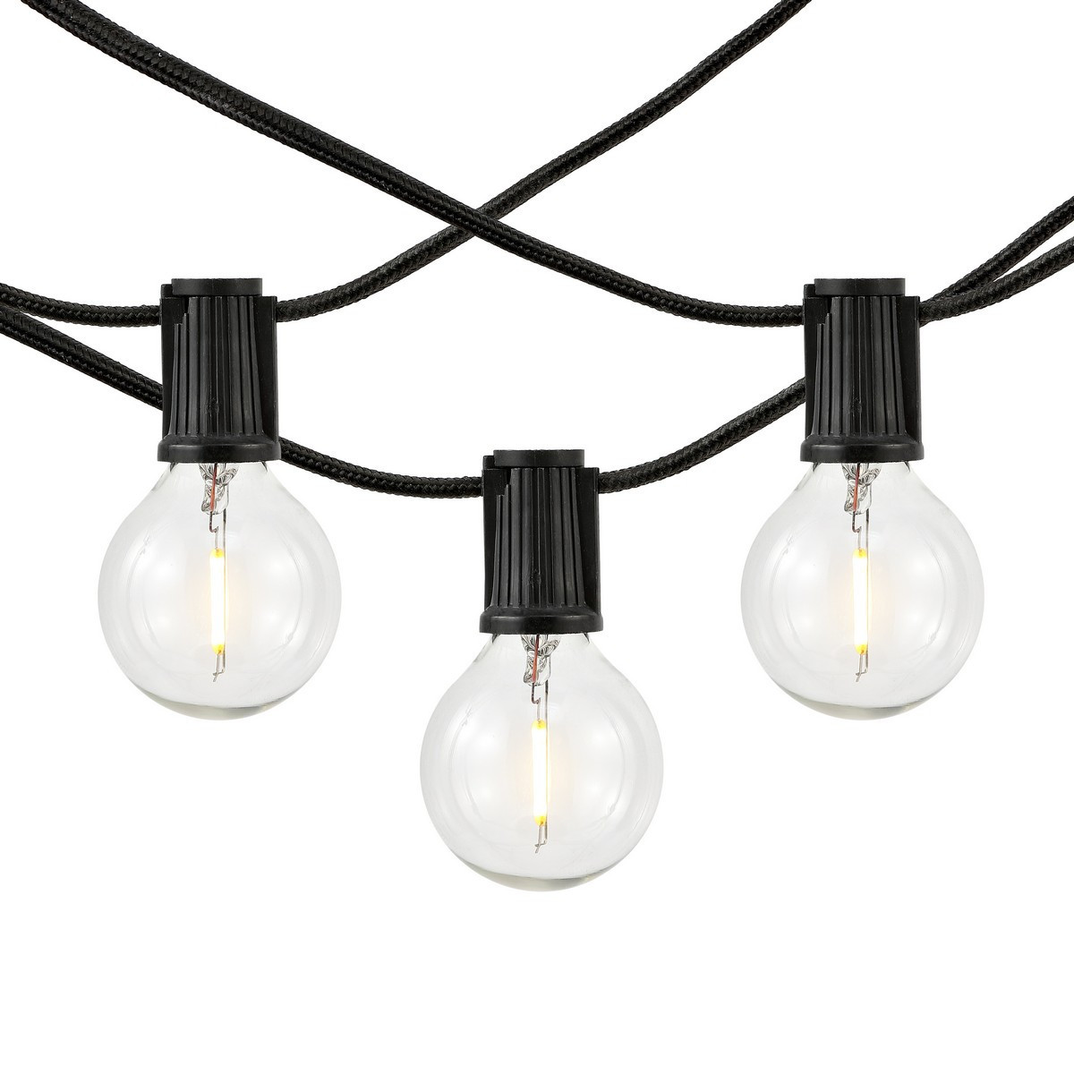 Leigh Led Outdoor String Lights in Black | 1stopbedrooms