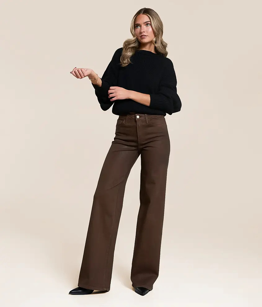 Olivia Coated High Rise Wide Leg Stretch Jean | Buckle