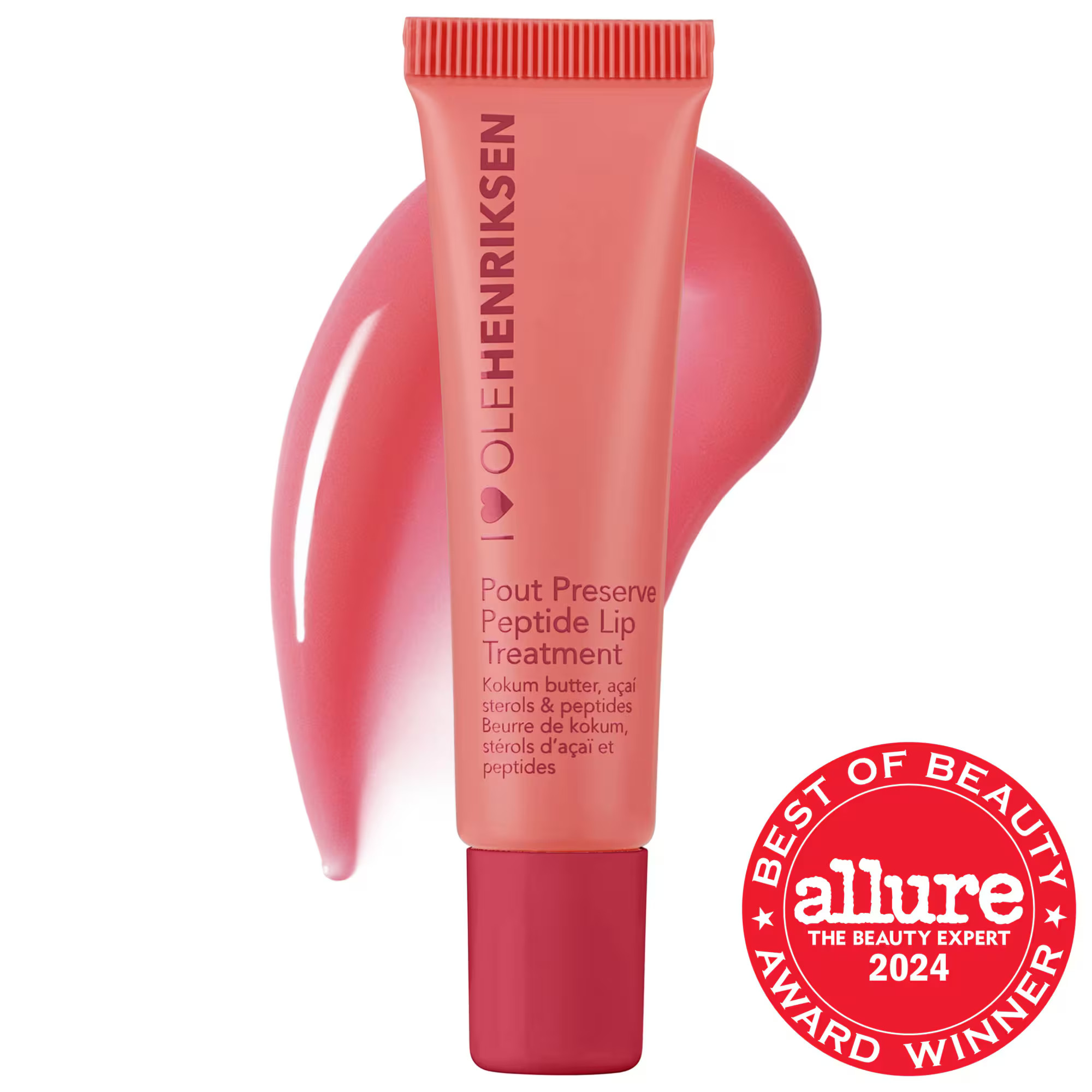 OLEHENRIKSEN Pout Preserve Hydrating Peptide Lip Treatment Strawberry Sorbet 0.4 oz / 12 ml | Sephora (US)