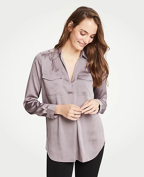 Petite Camp Shirt | Ann Taylor (US)