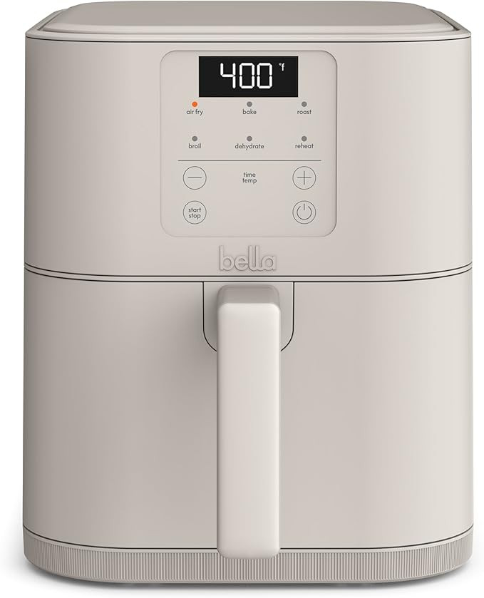 bella 6 Qt Slim Air Fryer, Fits-anywhere™ Kitchenware, EverGood™ Ceramic Nonstick Coating, Ad... | Amazon (US)
