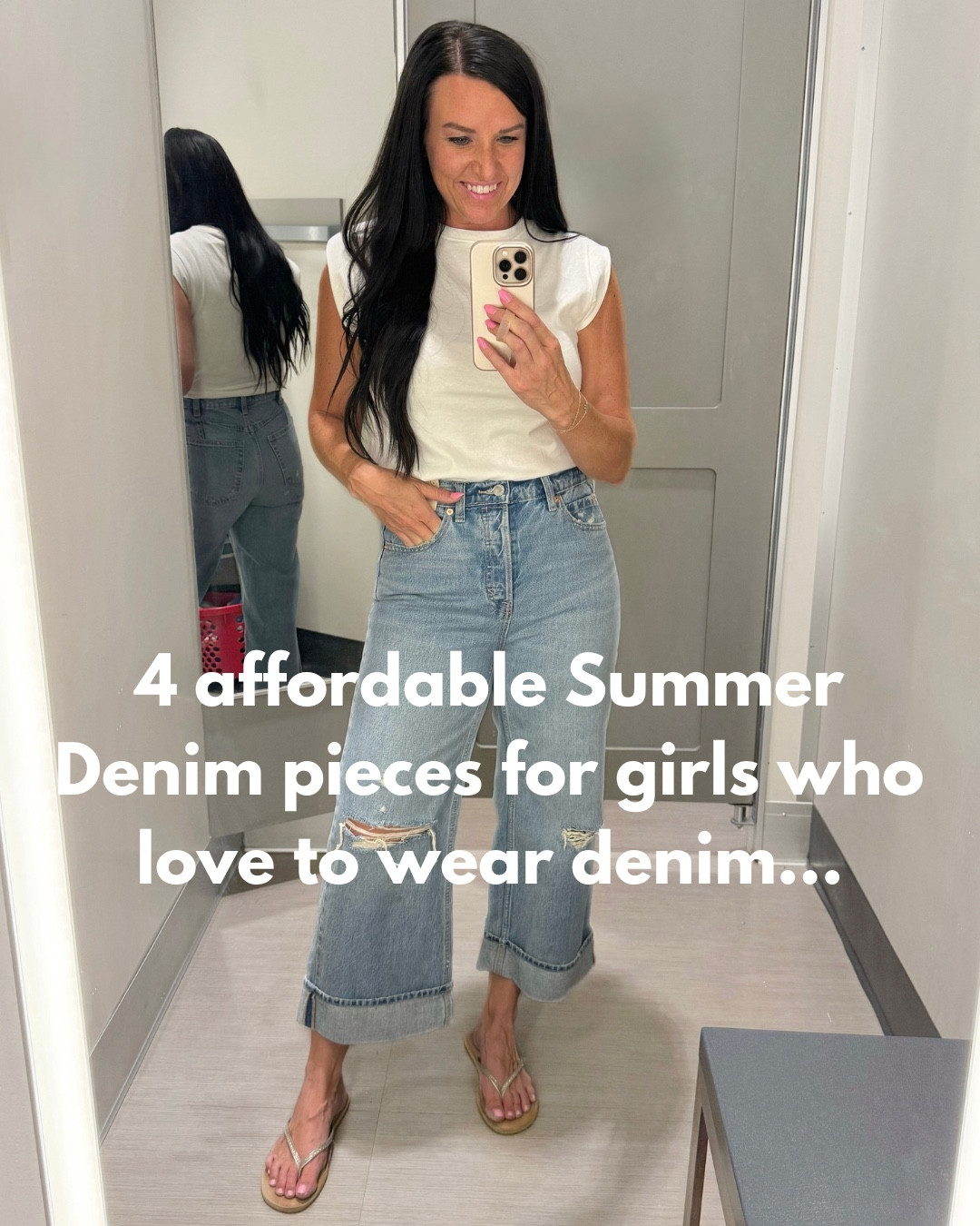 4 affordable Summer Denim pieces for girls who love to wear denim...

Size info: (I’m 5’5” and usually wear a size 4/27 and S for reference)
1) Cuffed Cropped jeans- fit TTS, I’m in a 4/27.
2) Frayed-hem Denim skirt- runs big; I sized down one size to a 2.
3) Flipped-hem denim shorts- flattering denim shorts style because they’re longer in the back!
4) White wide-leg Sailor jeans- the viral target jeans are back in white for summer! No front pockets so you don’t have to worry about pockets showing thru the white. I sized up one size for a looser fit.


 #ltkstyletip #denimfinds #summerdenim #targetstyle #loveloft @targetstyle #targetfashion #summertryon #Itkseasonal #Itkfindsunder50 #Itkxtarget #target #targetdeals #LTKSaleAlert #summeroutfit #loftimist @loft casual style, style over 40

#LTKFindsUnder50 #LTKSummerEdit #LTKSeasonal