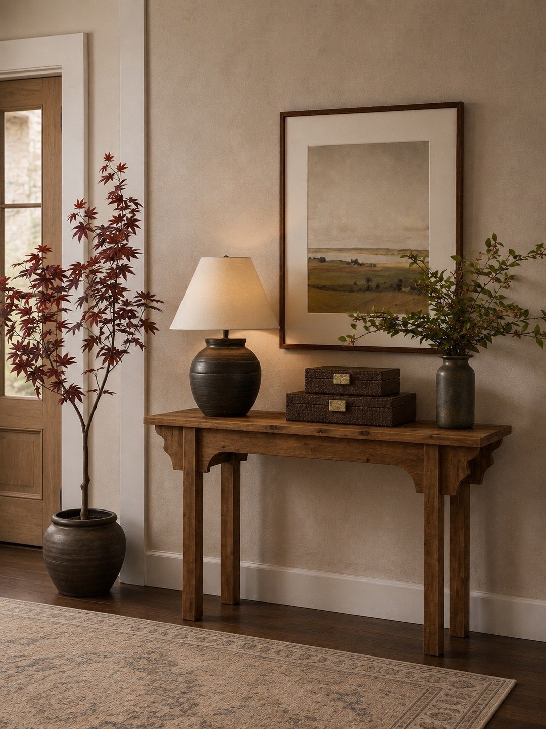 Target Entryway Finds

This entryway is giving all the warm, collected fall feels. The new potted maple tree adds the prettiest seasonal color, while the warm wood console, oversized artwork and layered accessories make the entire space feel cozy and elevated. Target has some seriously good home finds right now!

Follow @farmtotablecreations on Instagram for more home finds and styling inspiration.

#TargetFinds #TargetHome #TargetStyle #EntrywayDecor #FallHome #FallDecor #HomeFinds #CozyHome #OrganicModern

#LTKSeasonal #LTKHome #LTKSaleAlert