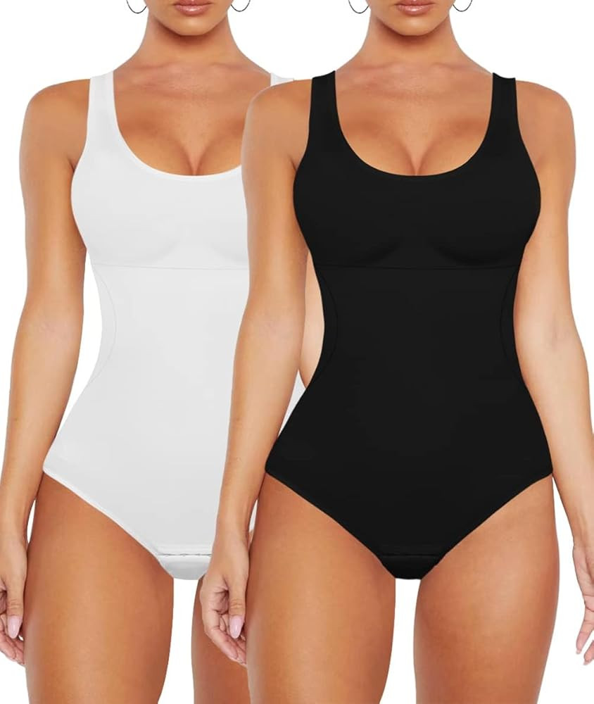 VVX Bodysuit for Women - Tummy Control Seamless Tops Compression Butt Lifting Shapewear Bodysuits | Amazon (US)