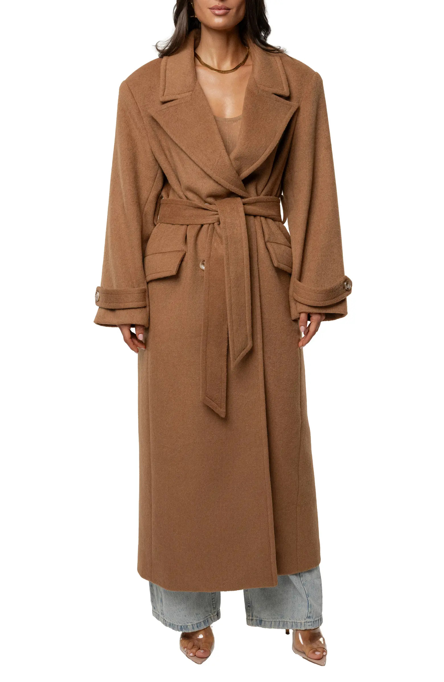 Empire Double Breasted Longline Coat | Nordstrom