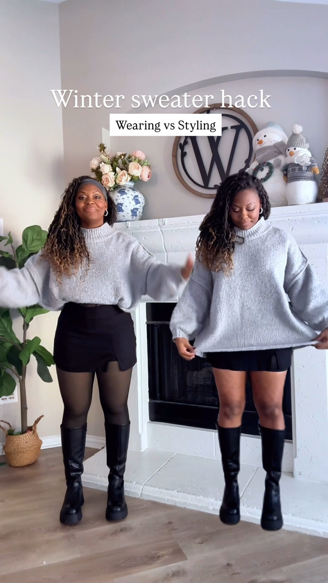 Winter outfit idea and sweater hack

✨Style tip: Use a hair bow or rubber bands to tie the sides of your chunky sweater and tuck each side under for a cropped look (or you can use the belt method where you tuck it under) 

#LTKFindsUnder50 #LTKgrwm #LTKootd